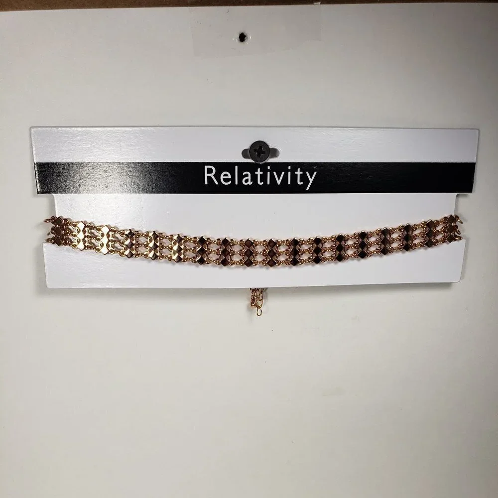 Women's Rose Gold Lace Choker Necklace - Stylish Women Fashion Jewelry